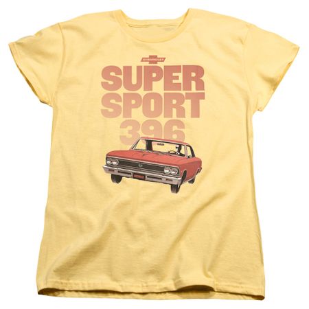 Chevy Womens Shirt Super Sport 396 Yellow T-Shirt