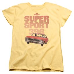 Chevy Womens Shirt Super Sport 396 Yellow T-Shirt