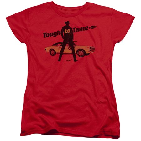 Chevy Womens Shirt Tough To Tame Red T-Shirt