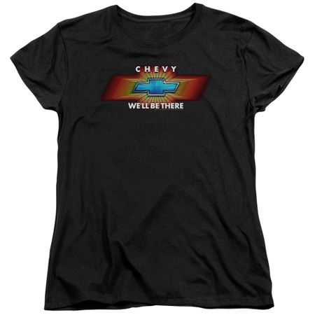 Chevy Womens Shirt We'll Be There TV Spot Black T-Shirt