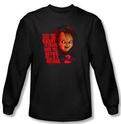 Child's Play 2 T-shirt Movie In Heaven Black Long Sleeve Tee Shirt