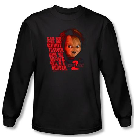 Child's Play 2 T-shirt Movie In Heaven Black Long Sleeve Tee Shirt