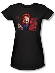 Child's Play 3 Juniors T-shirt Movie Good Guy Black Tee Shirt