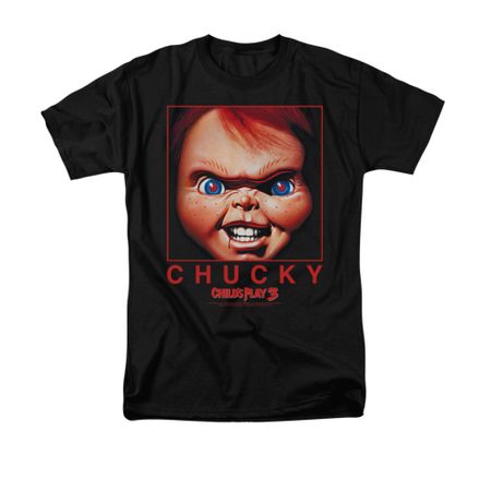 Child's Play 3 Shirt Chucky Squared Adult Black Tee T-Shirt