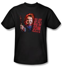 Child's Play 3 T-shirt Movie Good Guy Adult Black Tee Shirt