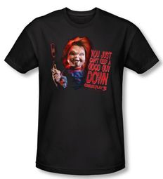 Child's Play 3 T-shirt Movie Good Guy Black Slim Fit Tee Shirt