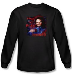 Child's Play 3 T-shirt Movie Time To Play Black Long Sleeve Tee Shirt