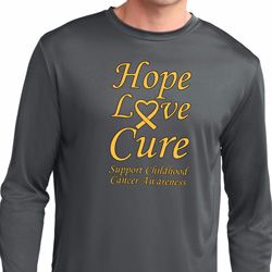 Childhood Cancer Awareness Hope Love Cure Dry Wicking Long Sleeve