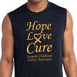 Childhood Cancer Awareness Hope Love Cure Dry Wicking Sleeveless Shirt