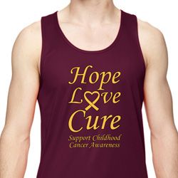 Childhood Cancer Awareness Hope Love Cure Dry Wicking Tank Top