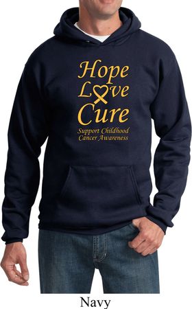 Childhood Cancer Awareness Hope Love Cure Hoodie
