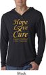 Childhood Cancer Awareness Hope Love Cure Lightweight Hoodie Tee