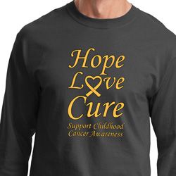 Childhood Cancer Awareness Hope Love Cure Long Sleeve