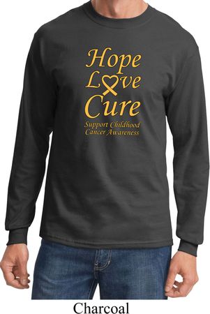 Childhood Cancer Awareness Hope Love Cure Long Sleeve