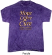 Childhood Cancer Awareness Hope Love Cure Mineral Washed Tie Dye Tee