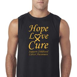 Childhood Cancer Awareness Hope Love Cure Sleeveless Shirt