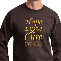 Childhood Cancer Awareness Hope Love Cure Sweatshirt