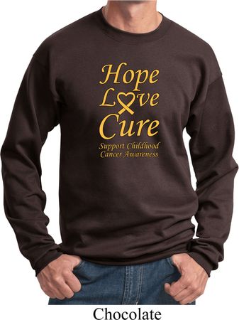 Childhood Cancer Awareness Hope Love Cure Sweatshirt
