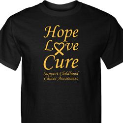 Childhood Cancer Awareness Hope Love Cure Tall T-shirt