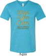 Childhood Cancer Awareness Hope Love Cure Tri Blend V-neck