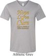 Childhood Cancer Awareness Hope Love Cure Tri Blend V-neck