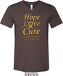 Childhood Cancer Awareness Hope Love Cure Tri Blend V-neck