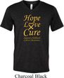 Childhood Cancer Awareness Hope Love Cure Tri Blend V-neck