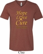 Childhood Cancer Awareness Hope Love Cure Tri Blend V-neck