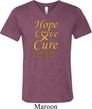 Childhood Cancer Awareness Hope Love Cure Tri Blend V-neck