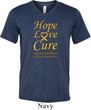 Childhood Cancer Awareness Hope Love Cure Tri Blend V-neck