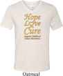Childhood Cancer Awareness Hope Love Cure Tri Blend V-neck