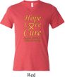 Childhood Cancer Awareness Hope Love Cure Tri Blend V-neck