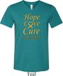 Childhood Cancer Awareness Hope Love Cure Tri Blend V-neck