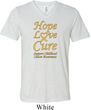 Childhood Cancer Awareness Hope Love Cure Tri Blend V-neck