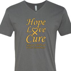 Childhood Cancer Awareness Hope Love Cure V-neck