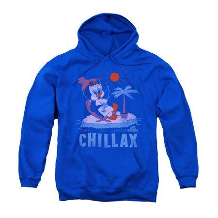Chilly Willy Hoodie Sweatshirt Chillax Royal Blue Adult Hoody Sweat Shirt