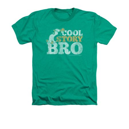 Chilly Willy Shirt Cool Story Adult Heather Kelly Green Tee T-Shirt