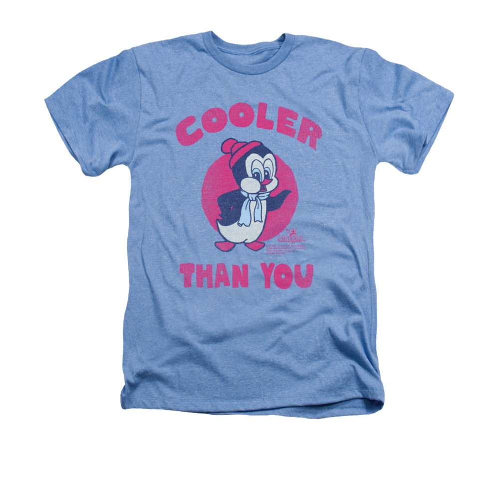 Chilly Willy Shirt Cooler Adult Heather Light Blue Tee TShirt Chilly