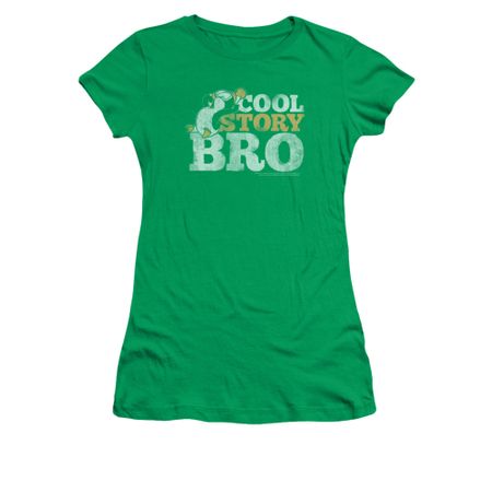 Chilly Willy Shirt Juniors Cool Story Kelly Green Tee T-Shirt