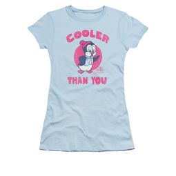 Chilly Willy Shirt Juniors Cooler Light Blue Tee T-Shirt