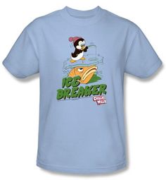 Chilly Willy  T-shirt TV Show Ice Breaker Adult Light Blue Tee Shirt