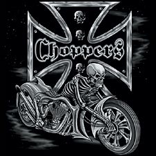 Chopper T-shirt -  Cross Skeleton Biker Tee