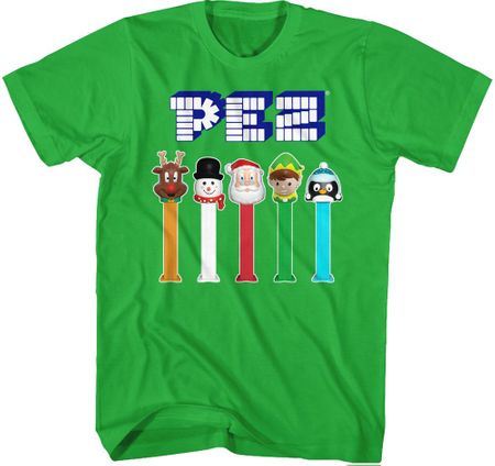 Christmas PEZ Dispenser Adult T-shirt - Green