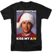 Christmas Vacation Kiss My Ass Funny T-shirt - Black