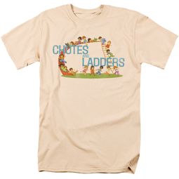 Hasbro Chutes and Ladders Adult T shirt - Cream Color