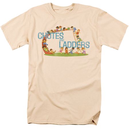 Hasbro Chutes and Ladders Adult T shirt - Cream Color