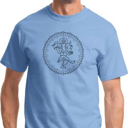 Circle Ganesha Black Print Mens Shirts