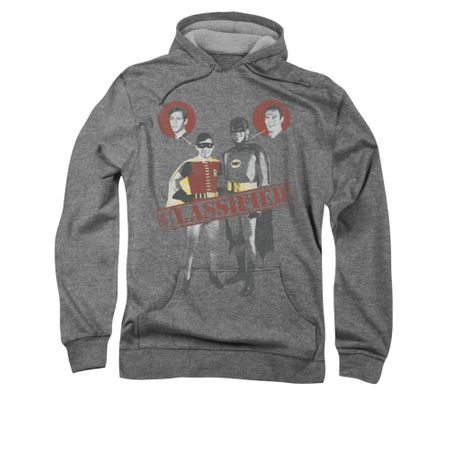Classic Batman Hoodie Classified Athletic Heather Sweatshirt Hoody