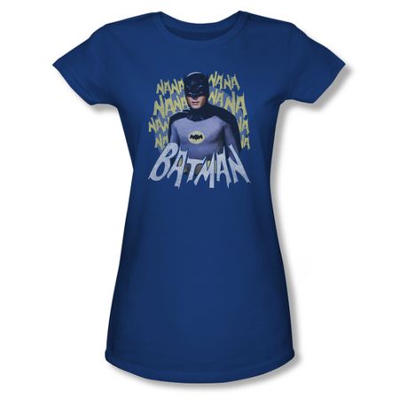 Classic Batman Shirt Juniors Theme Song Royal Blue T-Shirt