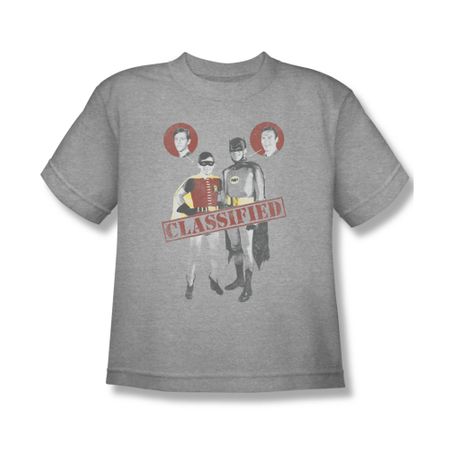 Classic Batman Shirt Kids Classified Athletic Heather T-Shirt